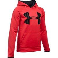 under armour storm armour fleece highlight big logo hoodie boys red