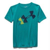 under armour kids rising pixelated logo ss tee tahitian teal