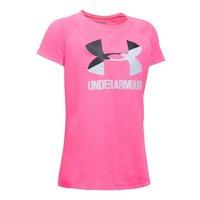 under armour kids ua solid big logo ss tee pink punk