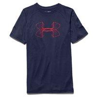 Under Armour UA Kids Tech Big Logo SS Tee - Blue Knight, Bolt Orange