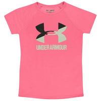 under armour big logo short sleeve t shirt junior girls