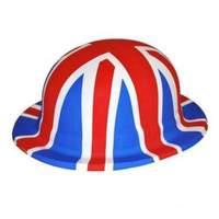 Union Jack plastic bowler hat