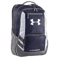 Under Armour Hustle Storm Schoolbag/Backpack - Midnight Navy/Graphite/White