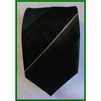 un-branded - green diagonal striped - Tie