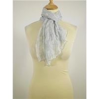 unbranded lightweight crinkle effect viscose pale blue scarf