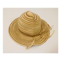 Unbranded Straw style Hat Size M Featuring Striped Multitonal Pattern