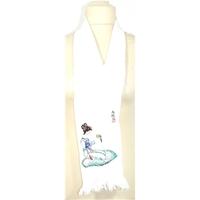 UnbrandedSnow White Chinese Happiness Wedding Scarf