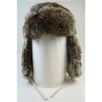 Unbranded, size L brown faux fur trapper hat