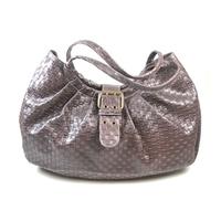 unbranded chestnut woven check embossed synthetic leather tote bag