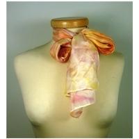 Unbranded Tie-Dyed Peach Silk Scarf Unbranded