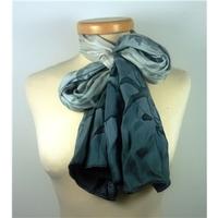 Unbranded Black & Silver Dip Dyed Silk Scarf