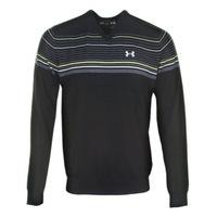 Under Armour Golf V-Neck Stripe Sweater Black
