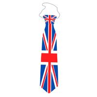 union jack tie plastic printed with elas