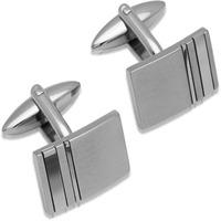 Unique Stainless Steel Rectangle Matt and Polished Cufflinks QC-137