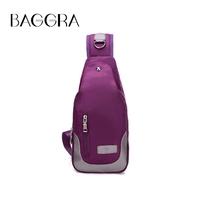 Unsex Nylon Chest Bag Oxford Multi Pockets Adjustable Strap Waterproof Outdoor Sling Crossbody Shoulder Bag