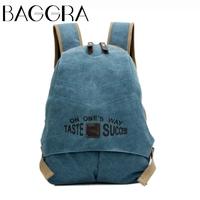 Unisex Backpack Canvas Contrast Letters Print Zipper High Capacity Multifunction Preppy School Bag Knapsack