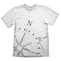 Uncharted 4: A Thief\'s End Compass T-shirt Extra Extra Large White (ge1900xxl)