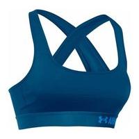 under armour armour crossback mid sports bra womens heron bluewater