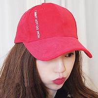 Unisex Autumn Winter Letters Embroidery Corduroy Baseball Cap Couple Sun Visor Hat