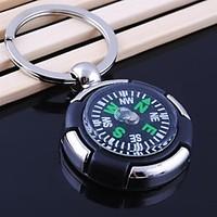 Unisex Alloy Casual Keychain Round Shape Compass Key Chains