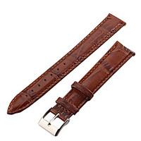 Unisex 18mm Crocodile Grain Leather Watch Band (Brown) Cool Watch Unique Watch Fashion Watch