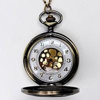 Unisex Pocket Watch Fashion Bronze Pocket Watch Roman Scale Watch Clamshell Cool Watches Unique Watches