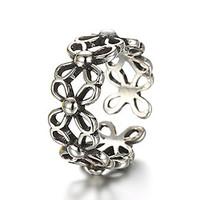 Unisex Vintage Pattern Punk Flower Antique Sterling Silver Ring Band Rings Daily / Casual 1pc