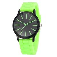 Unisex Black Dial Candy Color Silicone Band Quartz Wrist Watch(Assorted Colors) Cool Watches Unique Watches