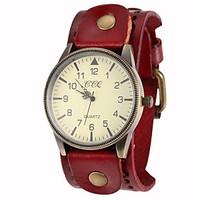 Unisex Vintage Big Dial Leather Band Quartz Analog Wrist Watch (Assorted Colors) Cool Watches Unique Watches Fashion Watch