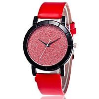 Unisex Fashion Watch Chinese Quartz PU Band Casual Black White Blue Red Pink