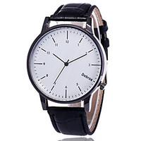 unisex fashion watch chinese quartz leather band elegant black brown