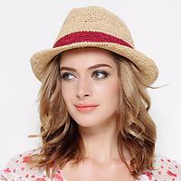 Unisex Straw Bucket Hat Straw Hat, Vintage Party Work Casual Spring Summer Fall