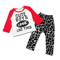 Unisex Going out Casual/Daily Sports Leopard Print SetsCotton Winter Spring Fall Long Sleeve Clothing Set Boy Girls Clothes
