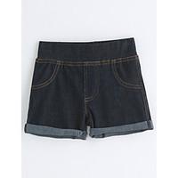 Unisex Solid Color Shorts-Cotton Summer