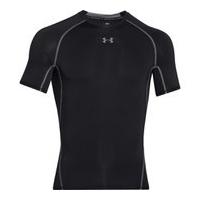 Under Armour Men\'s Armour HeatGear Short Sleeve Training T-Shirt - Black/Steel - XL