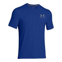 under armour mens sport style left chest logo t shirt royalsteel l