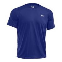 under armour mens tech t shirt royal bluewhite l