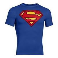 under armour mens superman compression short sleeved t shirt blueredye ...