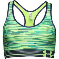 under armour womens heatgear alpha printed sports bra top apple green