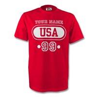 united states usa t shirt red your name kids