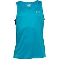 Under Armour Mens Coldblack Run Singlet Pacific/Aluminium/Silver