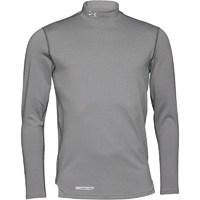 Under Armour Mens ColdGear Evo Fitted Long Sleeve Mock Neck Top Grey