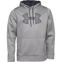 under armour mens coldgear storm armour fleece big logo hoody grey