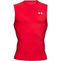 Under Armour Mens HeatGear Sonic Compression Sleeveless Top Red