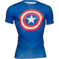 Under Armour Mens HeatGear Alter Ego Short Sleeve Compression Top Royal