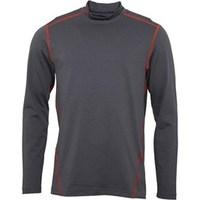 under armour mens coldgear evo long sleeve fitted mock neck top carbon