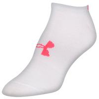 Under Armour Ladies Socks - Solid no show White/Ast 6 Pack