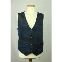 Unbranded Size L Dark Blue Suede Waistcoat