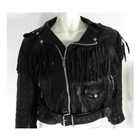 Unbranded Size M Black Genuine Leather Vintage Motorcycle Jacket