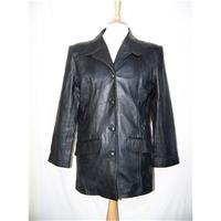 unbranded size l black leather jacket